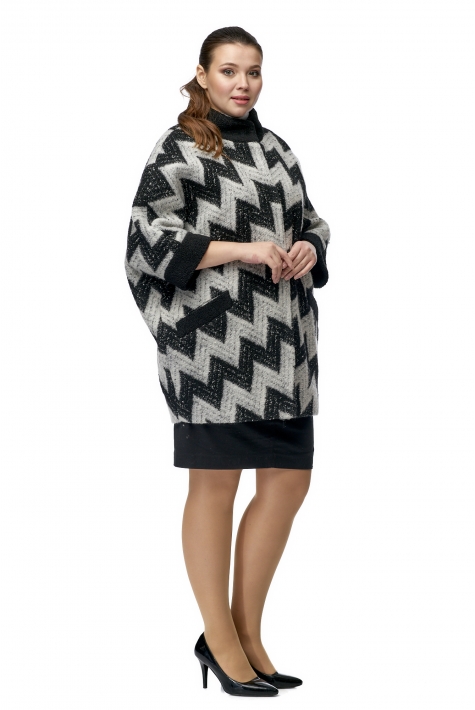 Женское пальто из текстиля с воротником 8003042