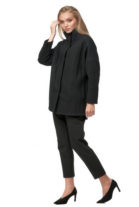 Женское пальто из текстиля с воротником 8012184