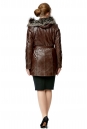 Женская кожаная куртка из натуральной кожи с капюшоном, отделка лиса 8014409-3