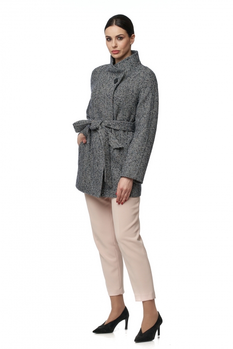 Женское пальто из текстиля с воротником 8016233