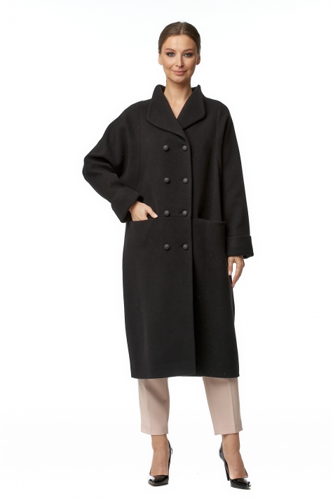 Женское пальто из текстиля с воротником 8016714