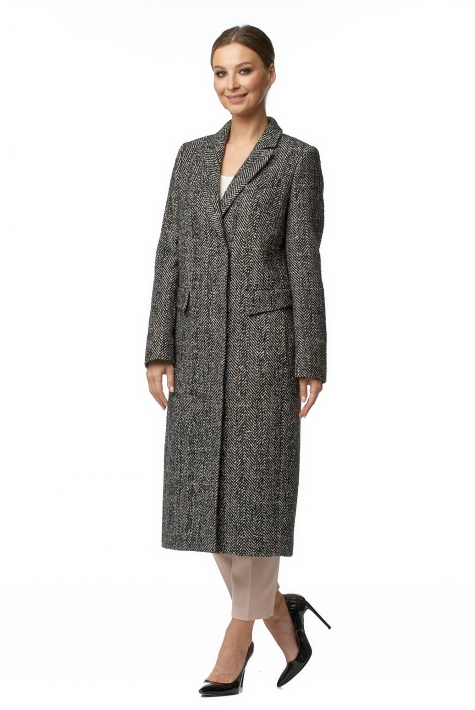 Женское пальто из текстиля с воротником 8016728