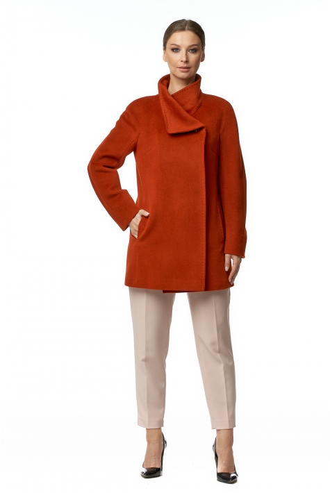 Женское пальто из текстиля с воротником 8016729