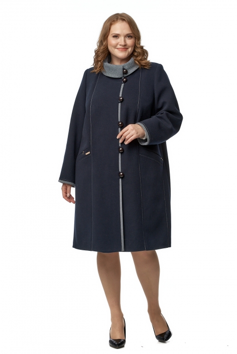 Женское пальто из текстиля с воротником 8019177