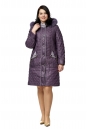 Женское пальто из текстиля с капюшоном, отделка песец 8020450-3