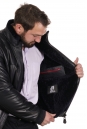 Мужская кожаная куртка из натуральной кожи на меху с воротником 8022695-14