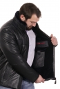 Мужская кожаная куртка из натуральной кожи на меху с воротником 8022845-10