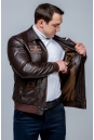 Мужская кожаная куртка из эко-кожи с воротником 8023454-3