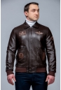 Мужская кожаная куртка из эко-кожи с воротником 8023454-11